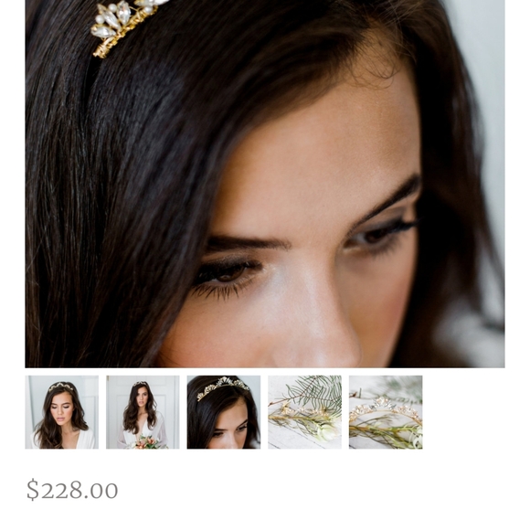 Emma Katzka Lia tiara, gold and blush - Picture 2 of 12